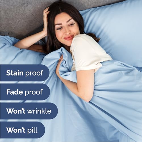 Queen Size 4 Piece Sheet Set (21 - Baby Blue / Queen)