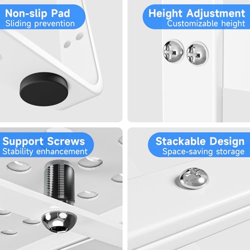 Expandable Kitchen Shelf Organizers (White Small)