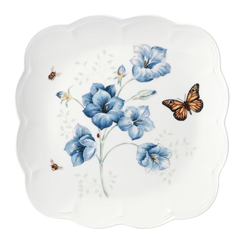 894309 Butterfly Meadow Square 4 (Butterfly Meadow Square 4-Piece Dinner Plates)