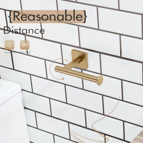 Toilet Paper Holder Toilet Roll Holders Hold Mega Rolls Kitchen Bathroom Tissue Paper Dispenser Champagne Bronze Stainless Steel