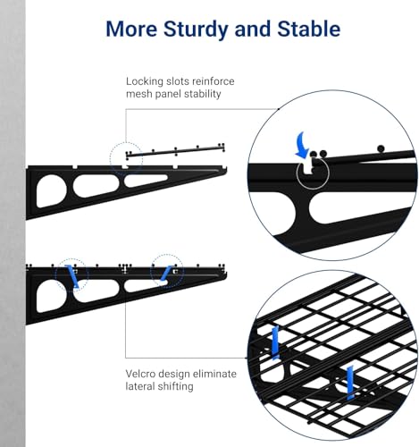 4 Pack 2x3ft Garage Shelving (Black / 4 pack-2x3 ft)