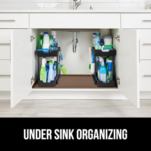 Waterproof Silicone Under Sink Mat (Coffee / 34"w X 22"l)