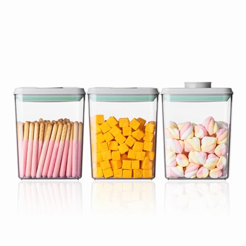 Pop Airtight Food Storage Containers with Lids (1200ml x 3)