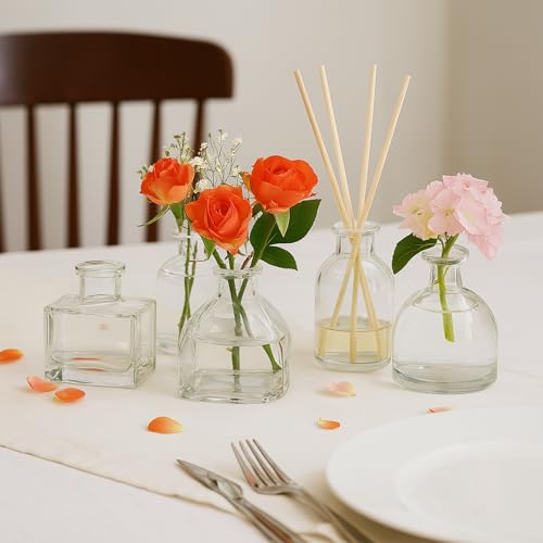 Glass Bud Vase Set of 28 Pcs