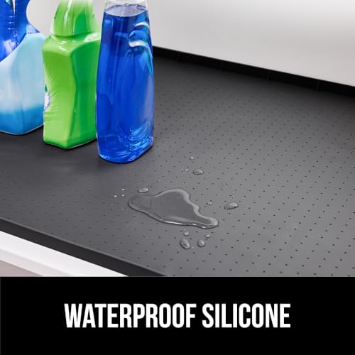 Waterproof Silicone Under Sink Mat (Black / 19"w X 34"l)