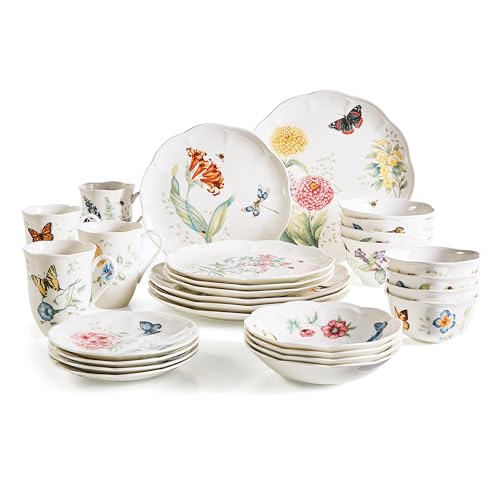 Butterfly Meadow Porcelain 28 (28-Piece Dinnerware Set)