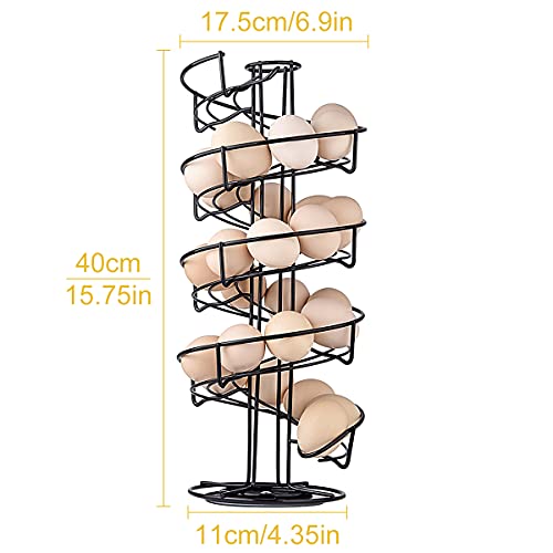 Spiral Design Metal Egg Skelter Dispenser Rack