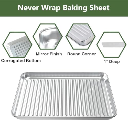 Baking Sheet with Cooling Wire Rack Set