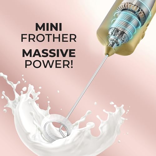 Mini & Mighty Milk Frother Wand (Aura Gold / Mini Frother)