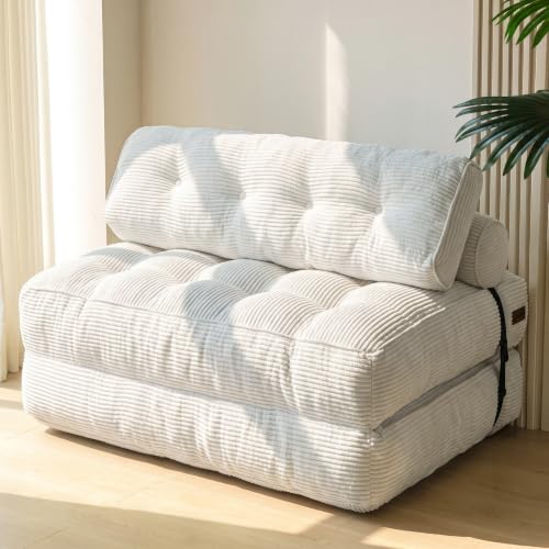 Folding Sofa Bed (Beige / Full)