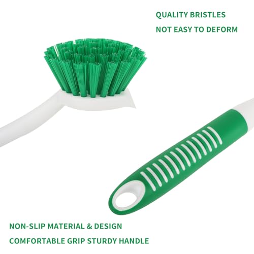 Dish Brush with Handle (Green)