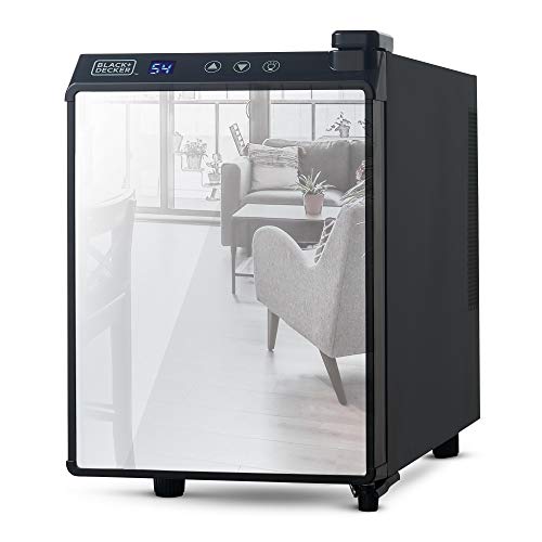 6 Bottle Thermoelectric Wine Chiller (6 Bottles / Mirrored Glass Door)