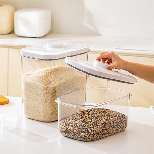 Airtight 12 Lbs Flour Sugar Storage Containers 6.34 Qt Rice Holder BPA Free (6.34Qt-Rectangle)