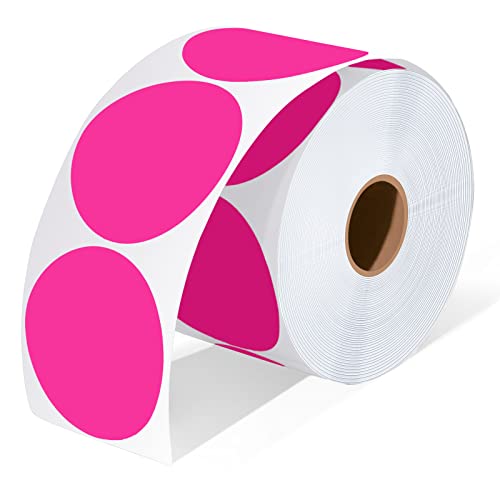 2 Inch Circle Thermal Sticker Labels (Rose Red)