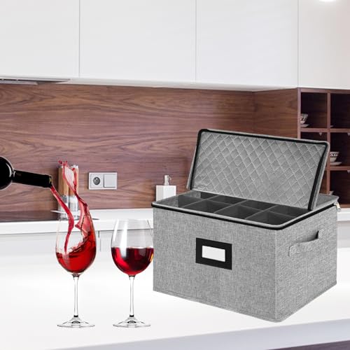 Stemware Storage Cases (Light grey stemware case)