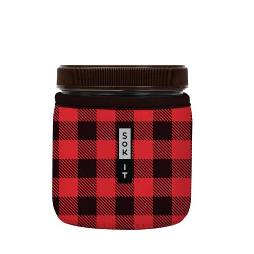 IceCreamSok Insulated Neoprene Cover (Buffalo Check / Fits Talenti 16oz Pints)
