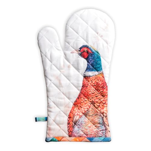 Maison d'Hermine Oven Gloves 100% Cotton Oven Mitt (084 - Faisan D'automne / 7.5" x 13" (Oven Mitt))