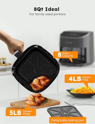 Brio Plus 8 Qt Air Fryer (Cool Gray)