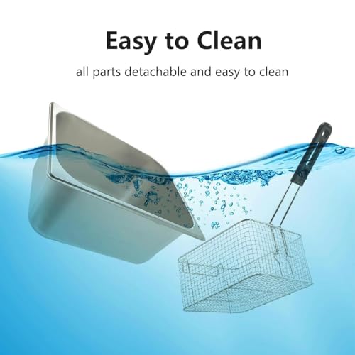 Electric Deep Fryer with Basket for Home Use (81)