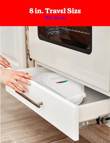 8 Inch Travel Pizza Maker Plus (White / Travel Size)