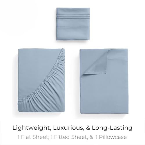 Iconic 3 Piece (1573 Blue Hydrangea / Twin XL - EXTRA DEEP pocket)