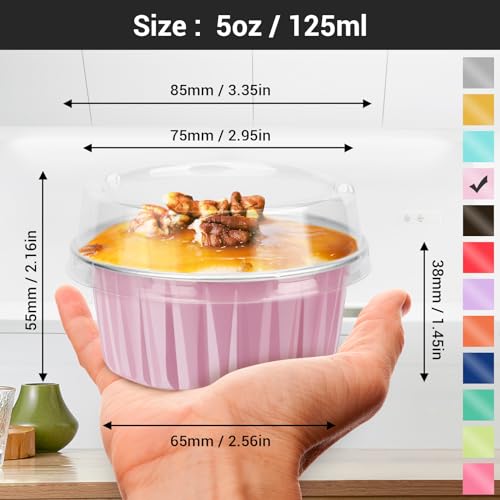 Baking Cups with Lids (Pink / 60pcs)