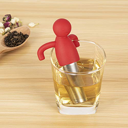 Cute Tea Infuser for Loose Leaf Tea (Red)