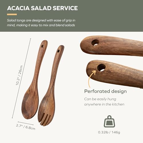 Acacia Salad Servers (10 inches)
