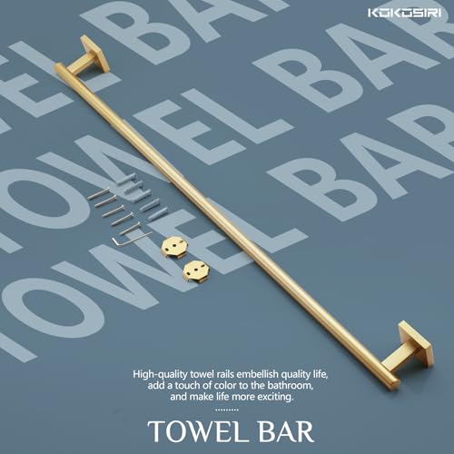 Bathroom Towel Bar 36'' Towel Holder for Bath Kitchen Wall Mount Towel Rails 36 Inch Brushed Gold Stainless Steel B4005BG (Brushed Gold / 36-Inch)