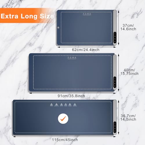 Extra Long Warming Mat for Food (XXX Large Size: 43"x15" / Navy)