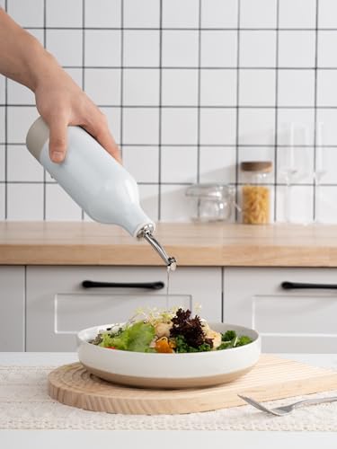 16oz Ceramic Oil Dispenser Bottle (Light Gray / 1 Piece (Milkyway))