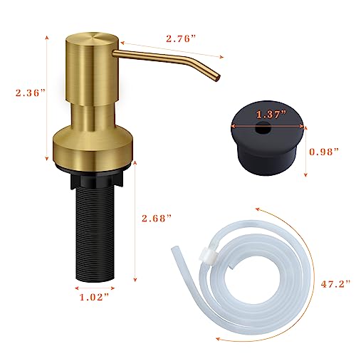 Sink Soap Dispenser for Kitchen Sink (Golden)