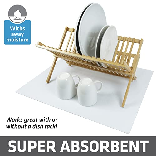 Jumbo XL Dish Drying Mat (White / 19" x 24")