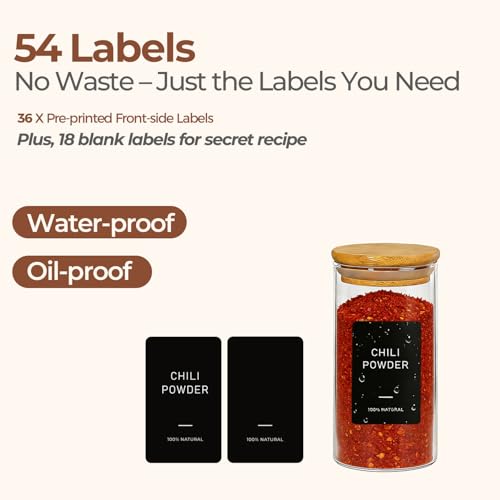 Glass Spice Jars 4oz 16 Pack (0.125 Qt x 16)