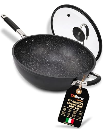 Nonstick Ceramic Wok with Lid