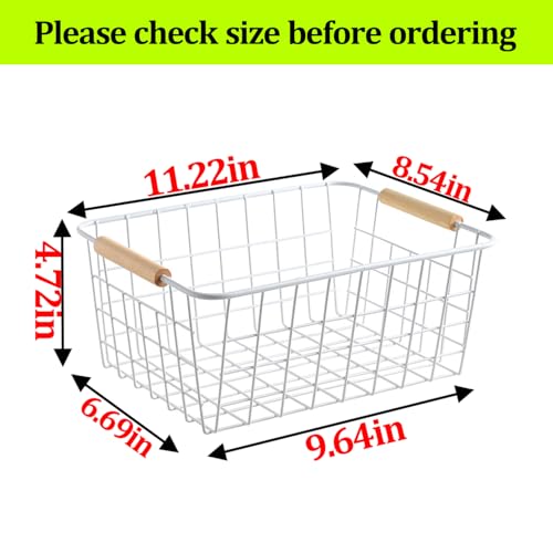 Metal White Wire Basket (White / 2-Medium)