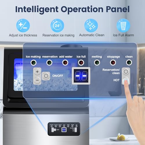 Commercial Ice Maker Machine Dual Water Inlet Options (140Lbs/24H-4F0-1)