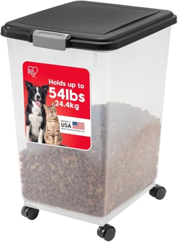 Dog Food Storage Container (54 lbs / Black)