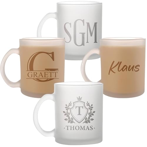 Personalized Coffee Mug Engraved with your Custom Name (Personalized / Frosted Mug)