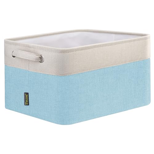 1 Pack Fabric Closet Storage Bins for Shelves (Skyblue / 1PCS/Large-15x11x9.5)