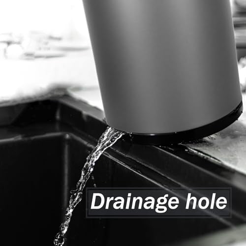 Kitchen Utensil Holder for Countertop 360° Rotating Utensil Caddy Extra Large Utensil Crock Cooking Utensil Holder for Kitchen Counter (Dark Grey)
