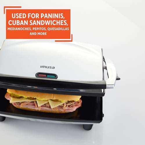 12 x 10 Inch Stainless Steel Electric Panini Press Ceramic (12 x 10 inches (Pack of 1) / Ceramic)