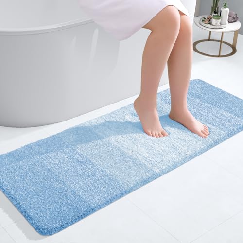 Bathroom Runner Rug 47x17 (47" X 17" / Sky Blue)