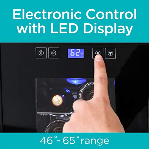 6 Bottle Thermoelectric Wine Cellar (6 Bottles / Clear Glass Door)