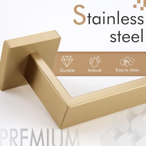 20 Inch Towel Holder for Bathroom Kitchen Towel Bars Wall Mount SUS304 Stainless Steel Towel Rack (Champagne Bronze / 20-Inch)