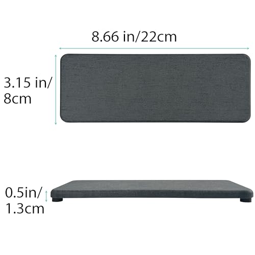 2Pcs Stone Soap Trays Water Absorbing Diatomite Coaster (Dark Gray / 8.7" x 3.2")
