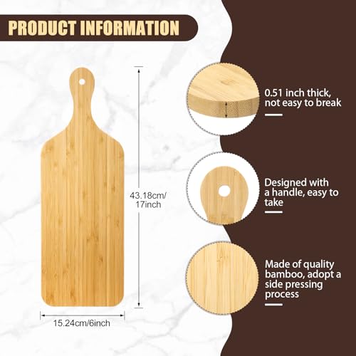 Thick Wood Cutting Boards for Chopping (17 x 6 inches)