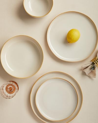 Plates and Bowls Sets (Yellow White / Set (16pcs))