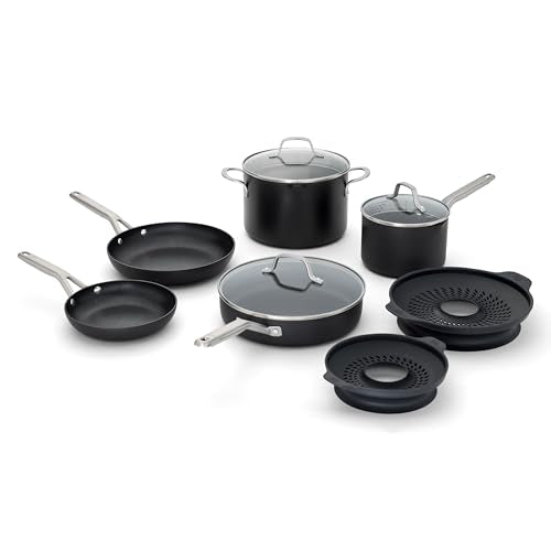 Hard Anodized Nonstick 10 (10-Piece Set No-Boil Inserts)