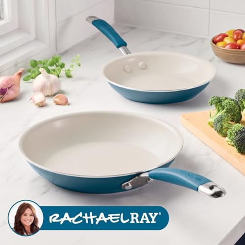 Cucina Ceramic Nonstick Frying Pans (Skillet Set (8.5" & 10") / Marine Blue)